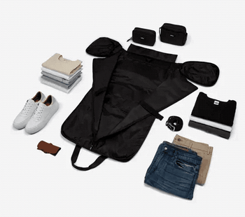 A gif showing various items being packed into the bag.
