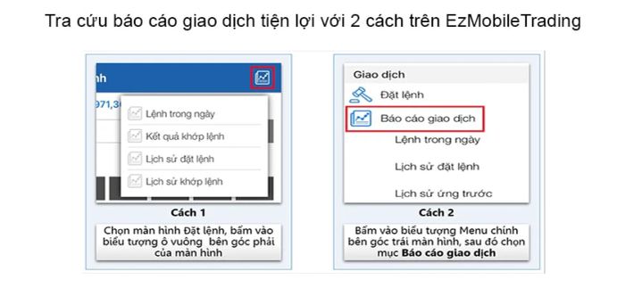 Tra cứu báo cáo giao dịch