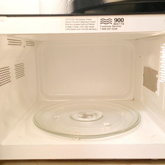my microwave, now spotless with no traces of food left behind