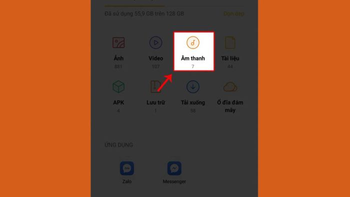 Truy cập vào Trình quản lý tệp