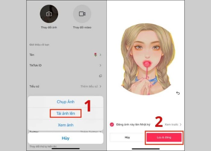 Avatar trong suốt trên TikTok