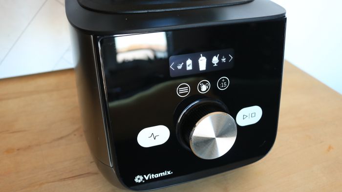The Vitamix Ascent X5's touch screen control panel is both sleek and functional.