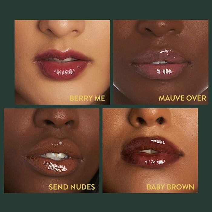 The four shades include: berry me, mauve over, send nudes, and baby brown