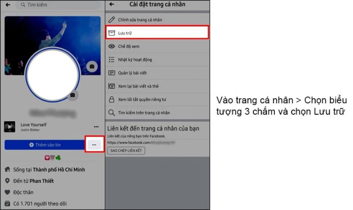 trên điện thoại iPhone