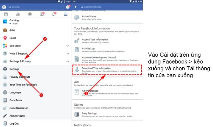 Hướng dẫn khôi phục bài viết đã xóa trên Facebook bằng điện thoại