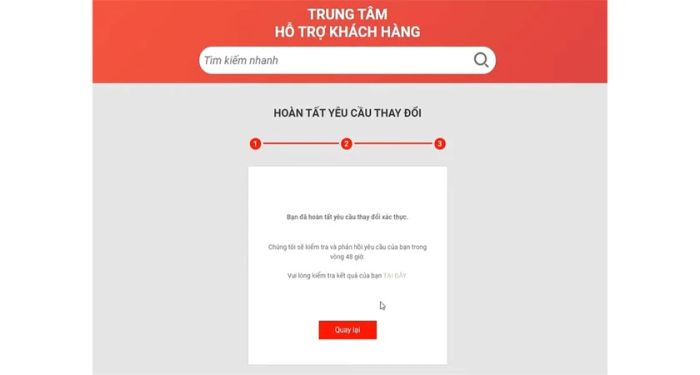 Garena sẽ kiểm tra yêu cầu trong thời gian 48 giờ