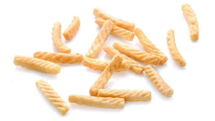Shrimp chips against a clean white backdrop