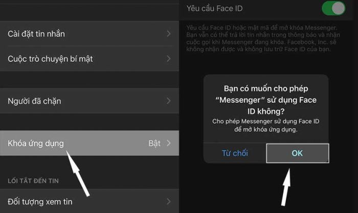Hướng dẫn cài mật khẩu Messenger cho iPhone