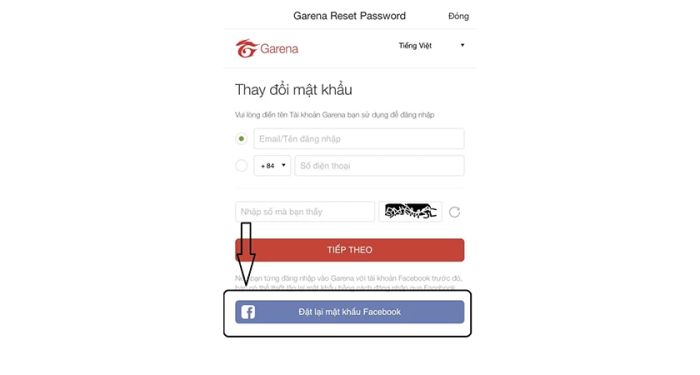 Đặt lại mật khẩu cho Facebook
