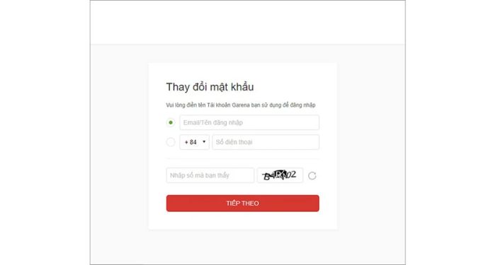 Cung cấp email và mã bảo vệ