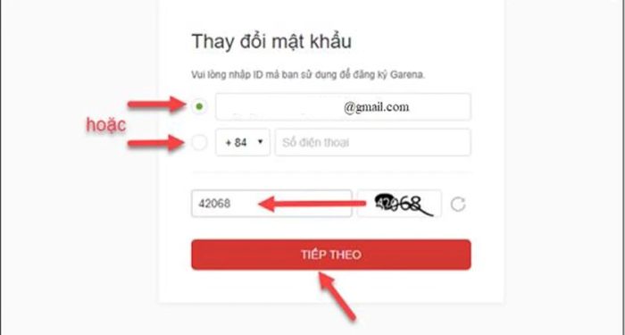 hướng dẫn đổi mật khẩu garena