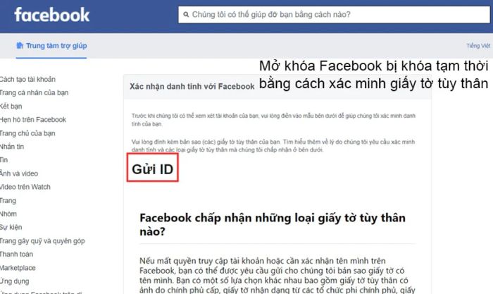 xác minh danh tính bằng giấy tờ tùy thân