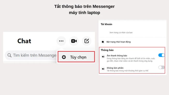 Cách tắt thông báo tin nhắn Messenger trên Facebook