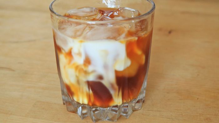 Cold brew with milk added.