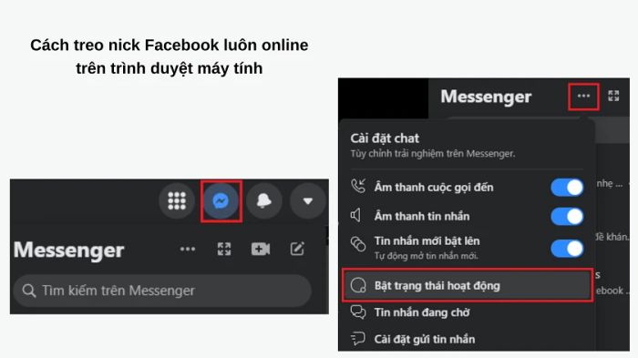 Treo nick Facebook trên máy tính / laptop