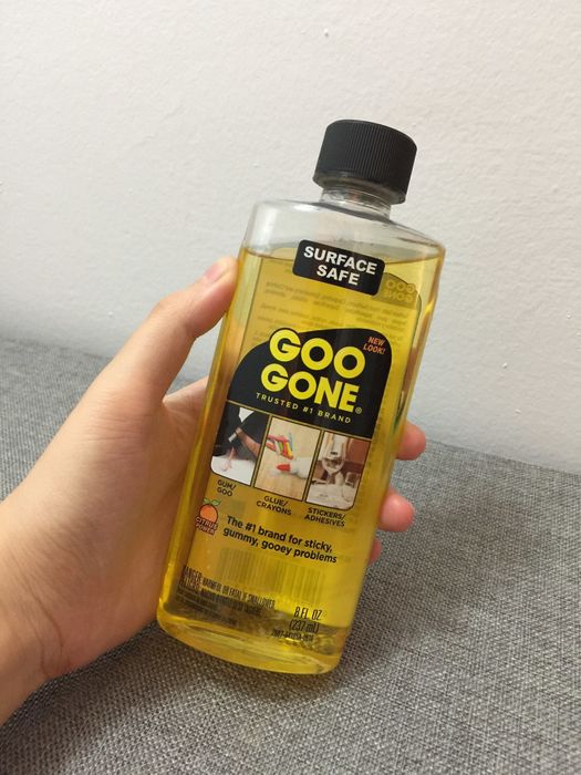 A bottle of yellow Goo Gone