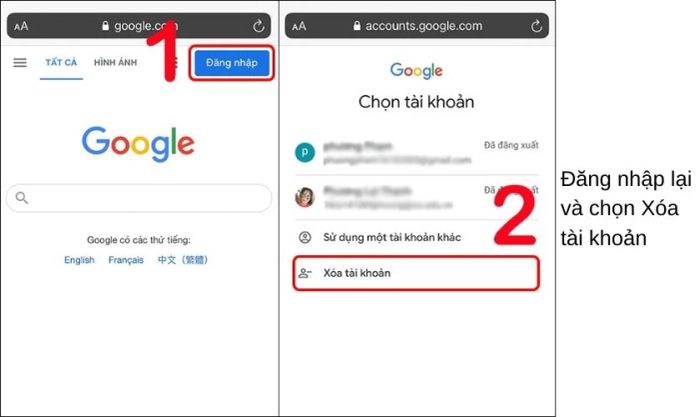 Hướng dẫn cách xóa tài khoản Google của người khác
