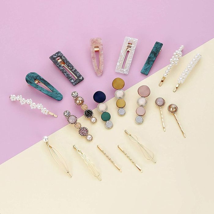 An assortment of trendy hair clips