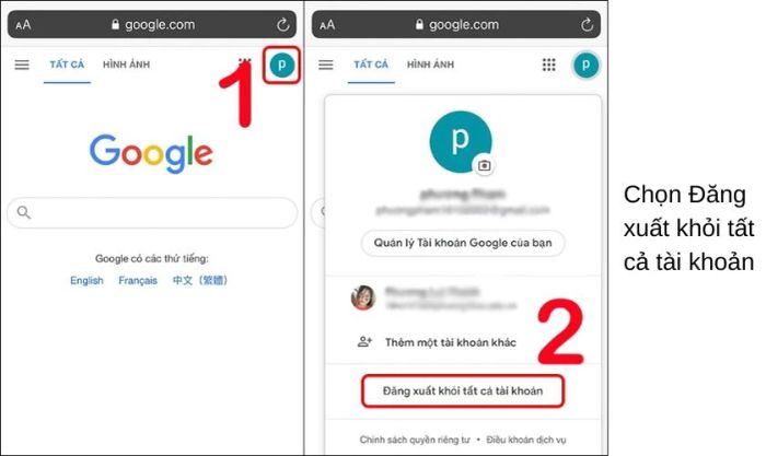 Hướng dẫn xóa tài khoản Google của người khác