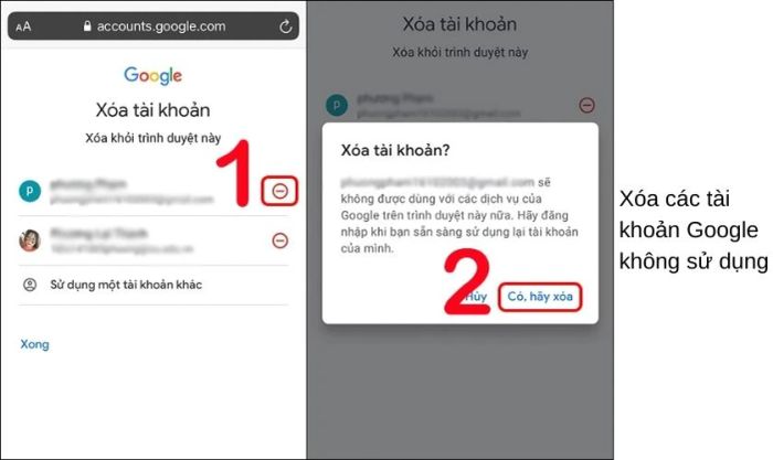 Hướng dẫn cách xóa tài khoản Google của người khác