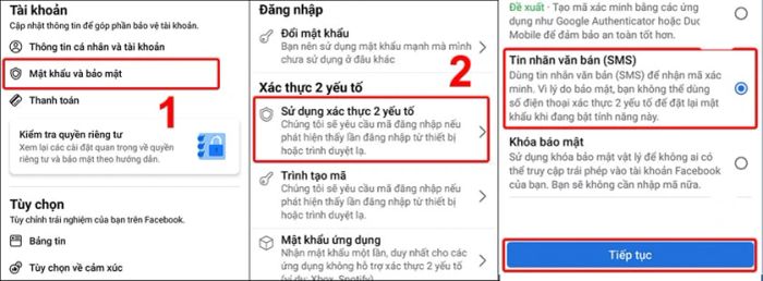 Cài đặt bảo mật Facebook 2 lớp