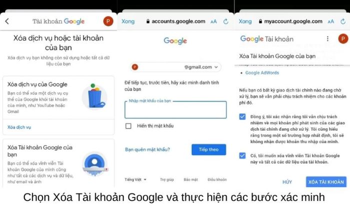 Hướng dẫn xóa tài khoản Google trên điện thoại iPhone