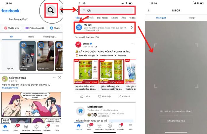 Hướng dẫn quét mã QR Facebook đơn giản