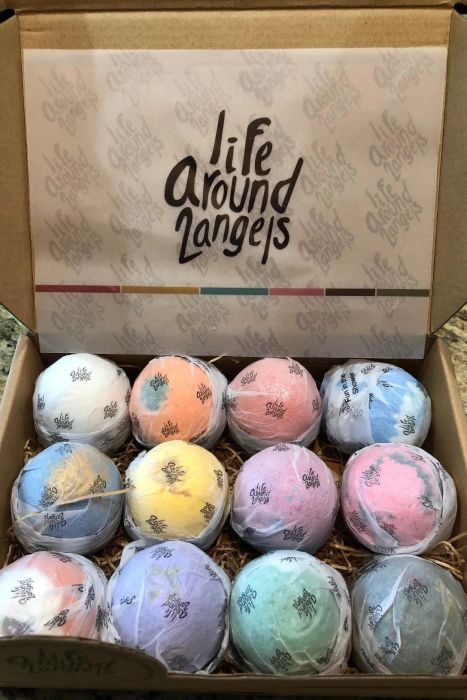 The box of bath bombs