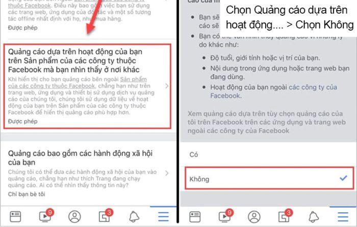 Cách chặn quảng cáo Facebook trên iPhone.