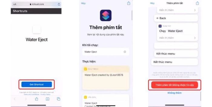 Cài đặt ứng dụng Shortcut