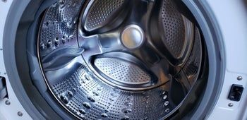 A reviewer's freshly cleaned washing machine after using the cleaner tablets.