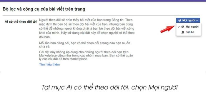 Cách điều chỉnh tính năng ai có thể theo dõi tôi trên Facebook
