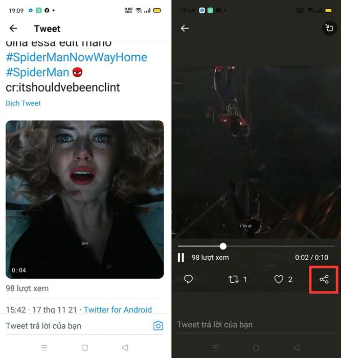 Tải video từ Twitter trên Android