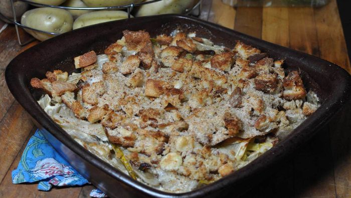 The completed fennel gratin