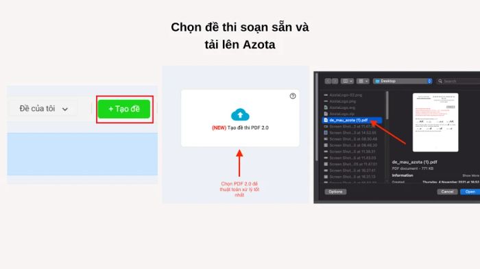 Hướng dẫn Azota chấm bài trắc nghiệm