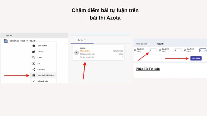 Azota chấm bài