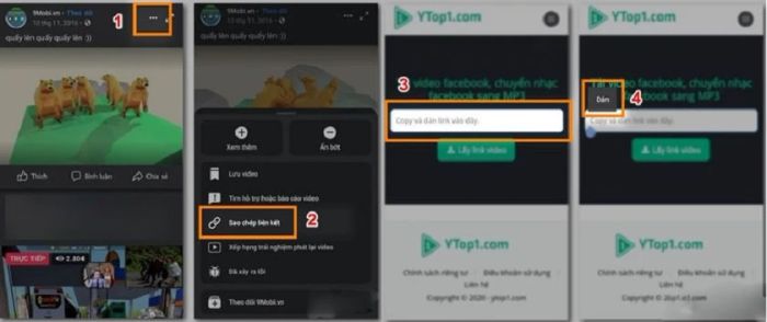 Ytop1.com - công cụ tải video từ Facebook