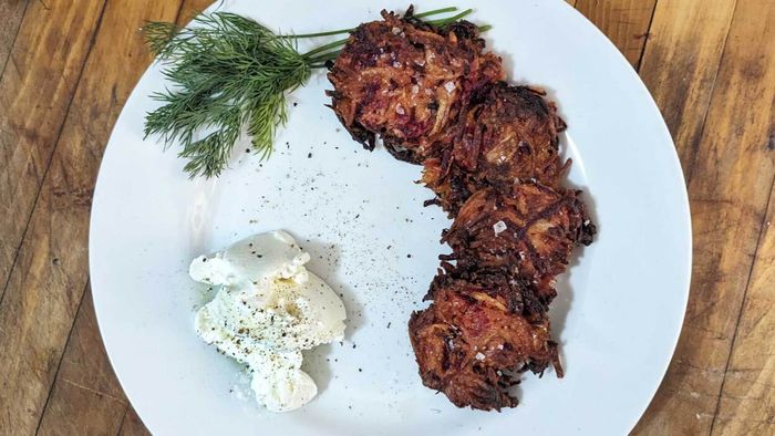 Red Flannel Latkes