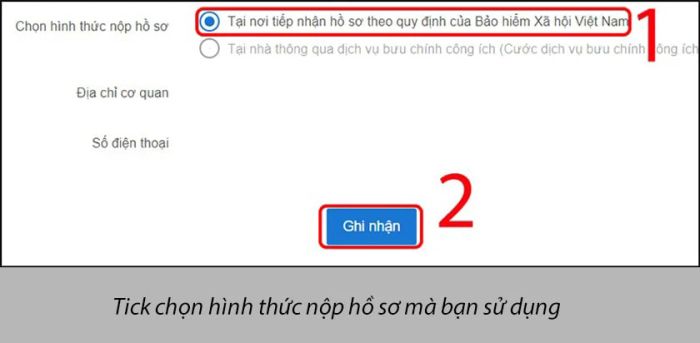 Chọn Ghi nhận để hoàn tất
