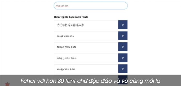 Fchat - Công cụ chuyển đổi font chữ Facebook
