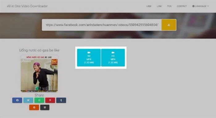 Tải video từ Facebook về máy tính qua Extradownloader.com