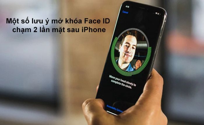Một số điều cần lưu ý khi bật tính năng mở khóa Face ID bằng cách chạm 2 lần vào mặt sau iPhone