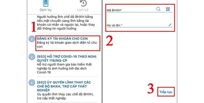 Quy trình đăng ký VssID cho con được thực hiện ra sao?