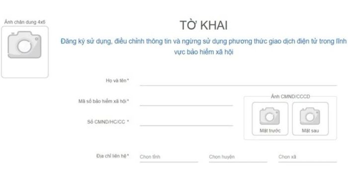 Điền đầy đủ và chính xác thông tin của bé trong phần Tờ khai