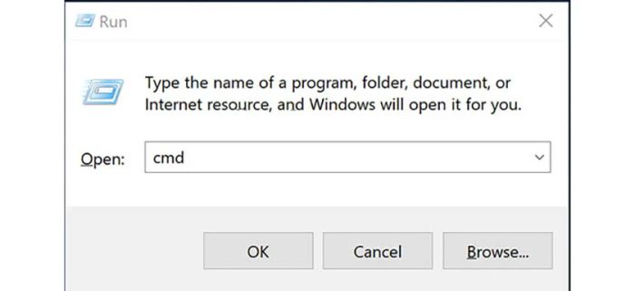 Xóa file bằng cách sử dụng cmd.