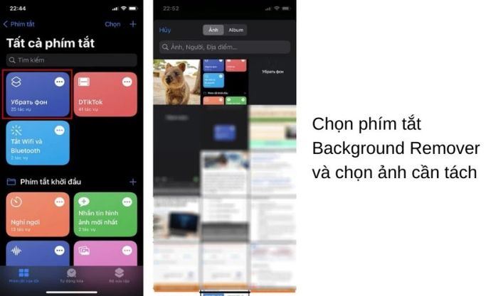 Cách xóa nền ảnh trên điện thoại bằng phím tắt Background Remover một cách đơn giản.