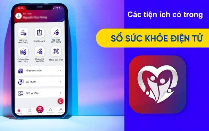 Các tính năng hữu ích có trong sổ sức khỏe điện tử