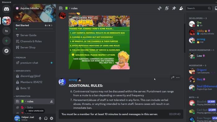 Địa chỉ chính thức và uy tín của Discord Jujutsu Infinite