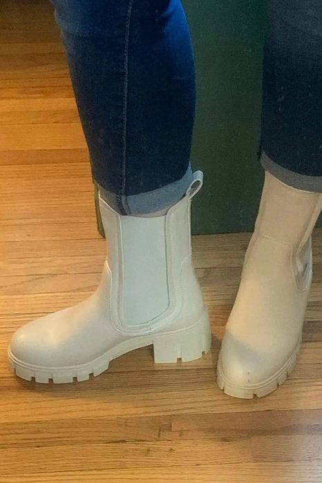 The boots in white