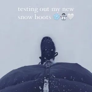 Mytour editor strolling confidently in these boots while walking through the snow.